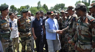 PM visits Badami Bagh cantonment in Srinagar 